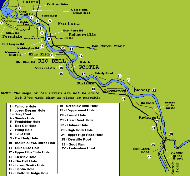 MAP OF EEL RIVER AREA