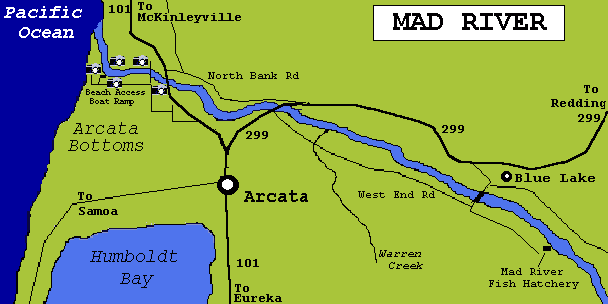 MAP OF MAD RIVER AREA