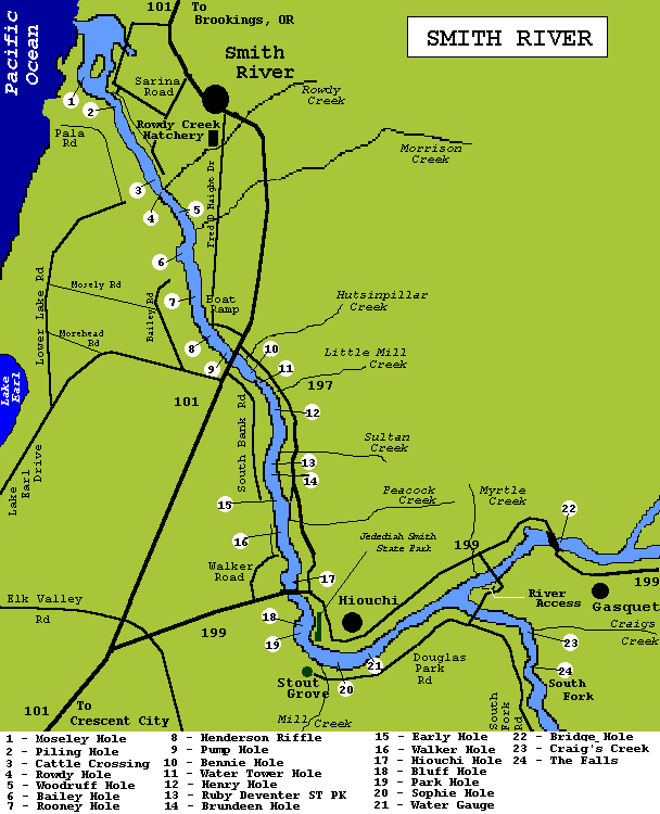 MAP OF SMITH RIVER AREA